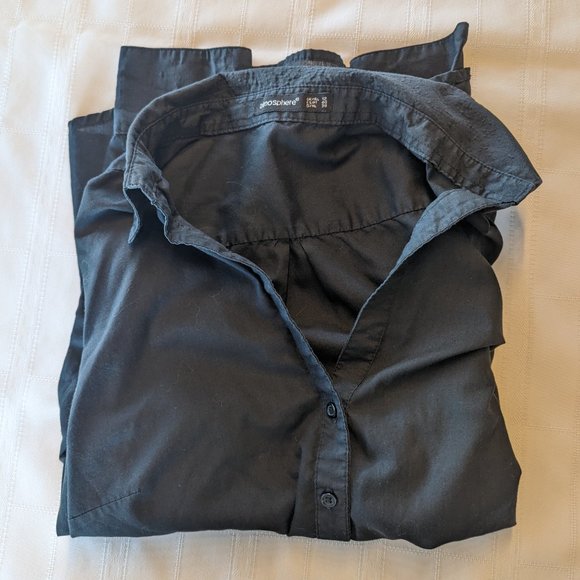 Black Button Up Dress Shirt - Picture 6 of 6